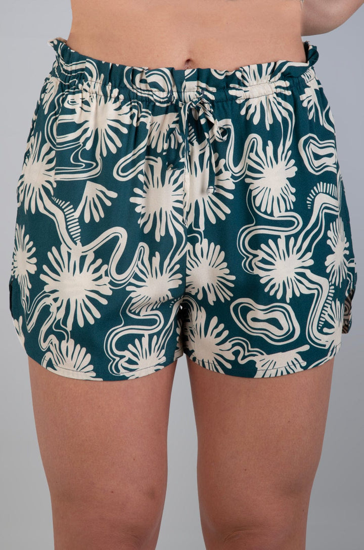 Malti - Ladies Woven Short Lizzard apparel Teal Resort / S