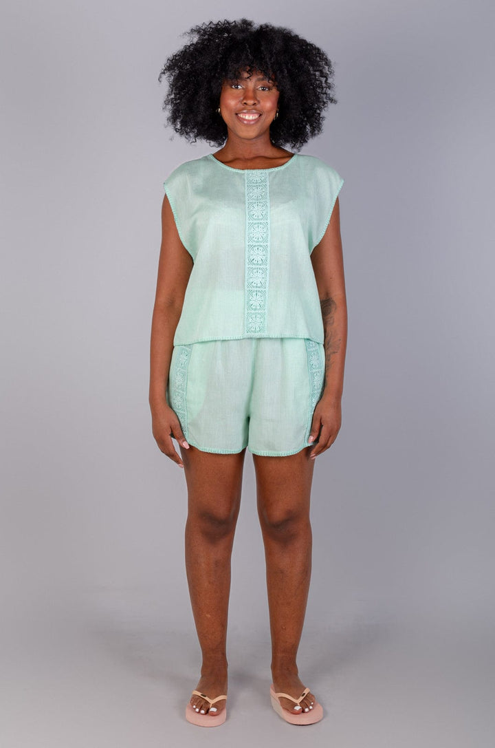Mandie - Ladies Blouse Lizzard apparel Mint / S
