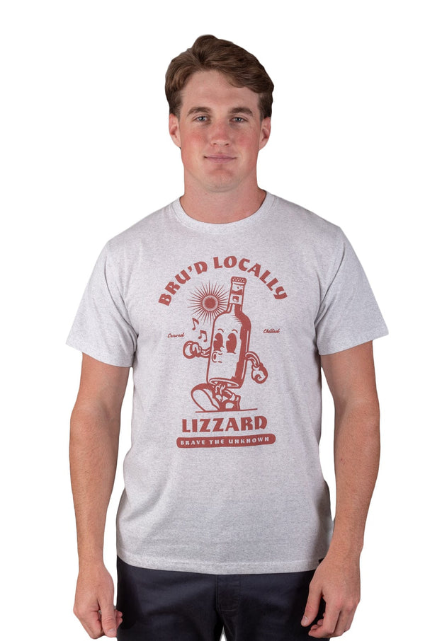 Migmat - Mens S/S Tee Lizzard apparel Light Grey Melange / XS