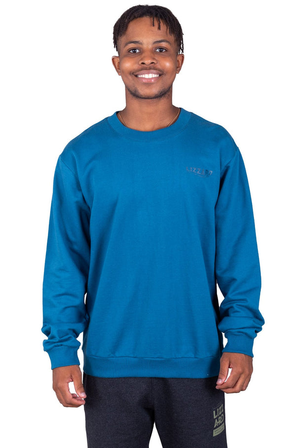 Molasses- Mens Crew Neck Fleece Lizzard apparel Ink Blue / S