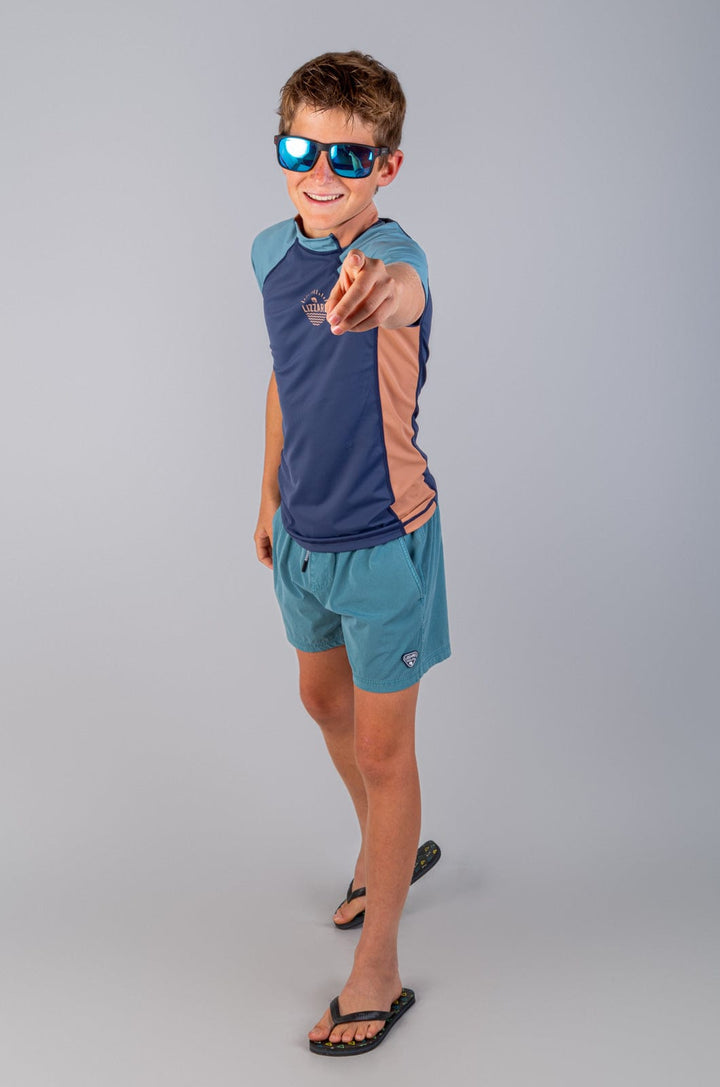 Mole -  Teen Boys S/S Rashie Lizzard swimwear lycra