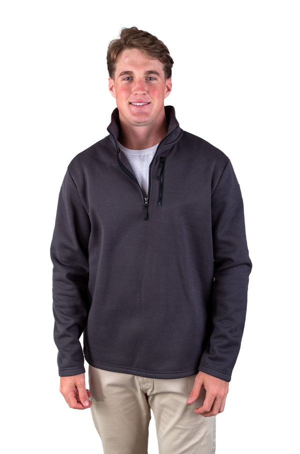 Moscat- Mens 1/3 Zip Pullover Lizzard apparel Charcoal / S