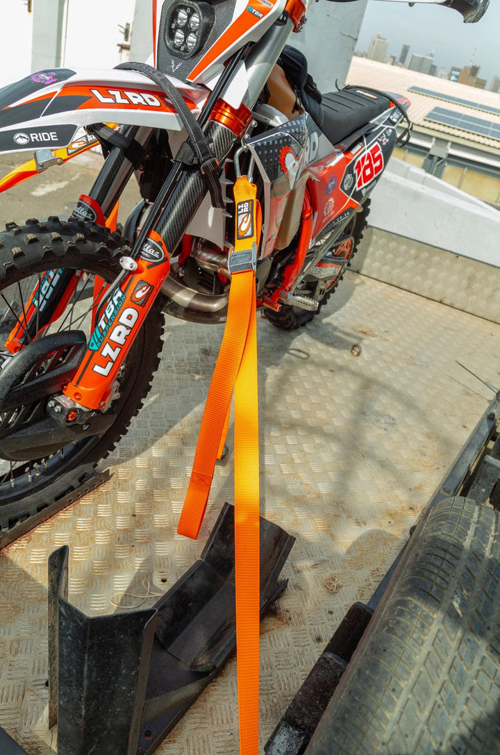 Motorcycle Tie Downs 2M 38 2000 Lizzard bike Orange / One Size