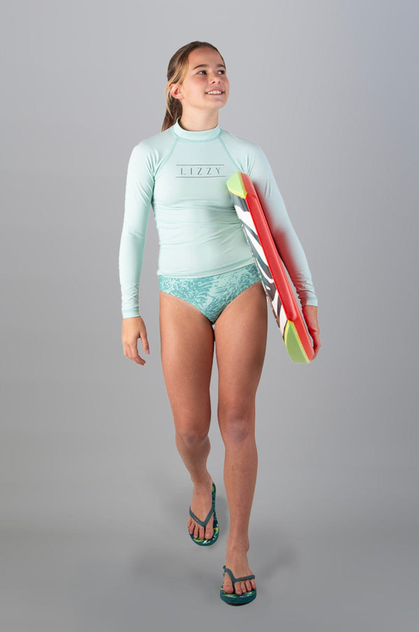 Nichitee - Teen Girls L/S Rashie Lizzard swimwear lycra