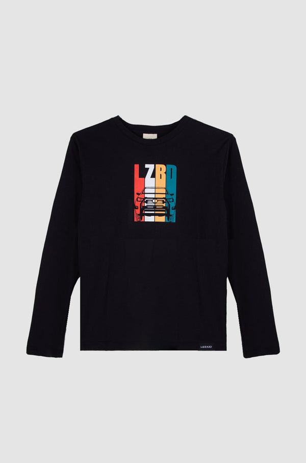 Olivero - Teen Boys  L/S Tee Lizzard apparel Black / 6/7