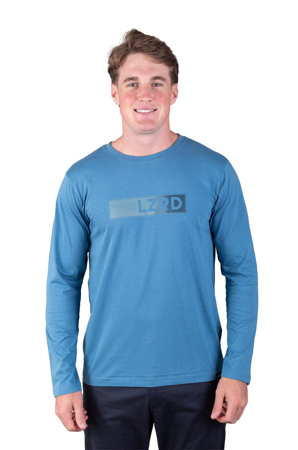 Ortho- Mens L/S Tee Lizzard apparel Blue / XS