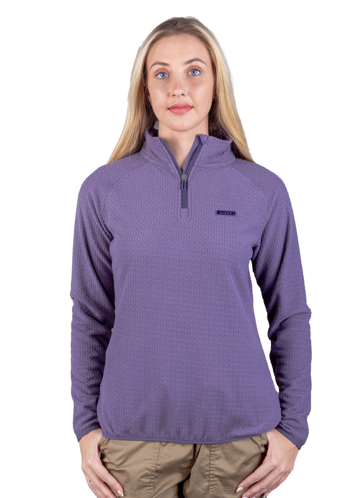 Ossanah - Ladies 1/3 Zip Pullover Lizzard apparel Purple / S