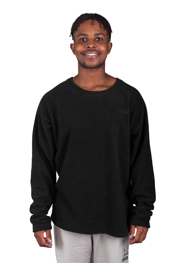 Palak- Mens Crew Neck Fleece Lizzard apparel Black / S