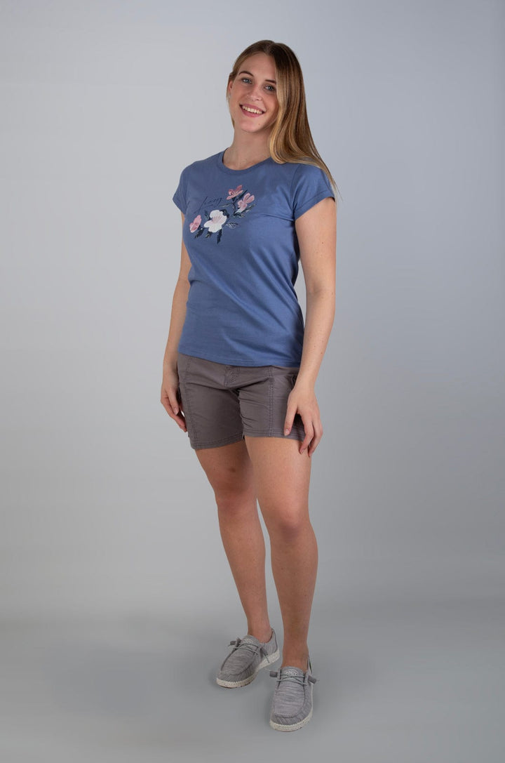 Peonie  - Ladies Cap Slv Tee Lizzard apparel