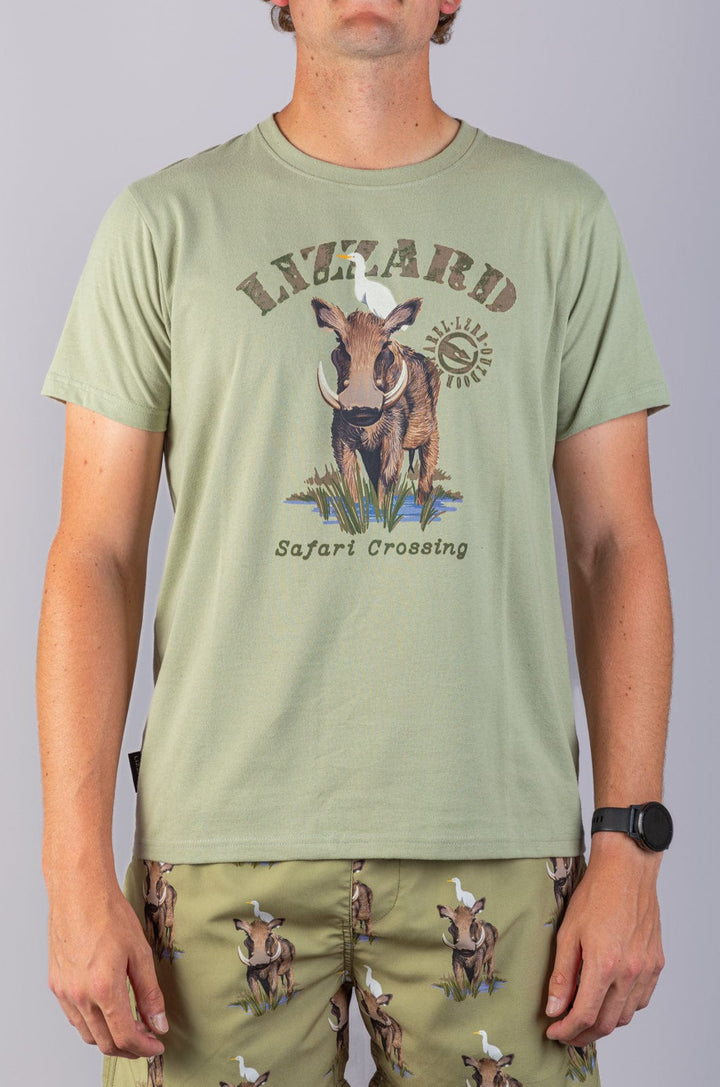 Perseus - Mens S/S Tee Lizzard apparel Tea / XS