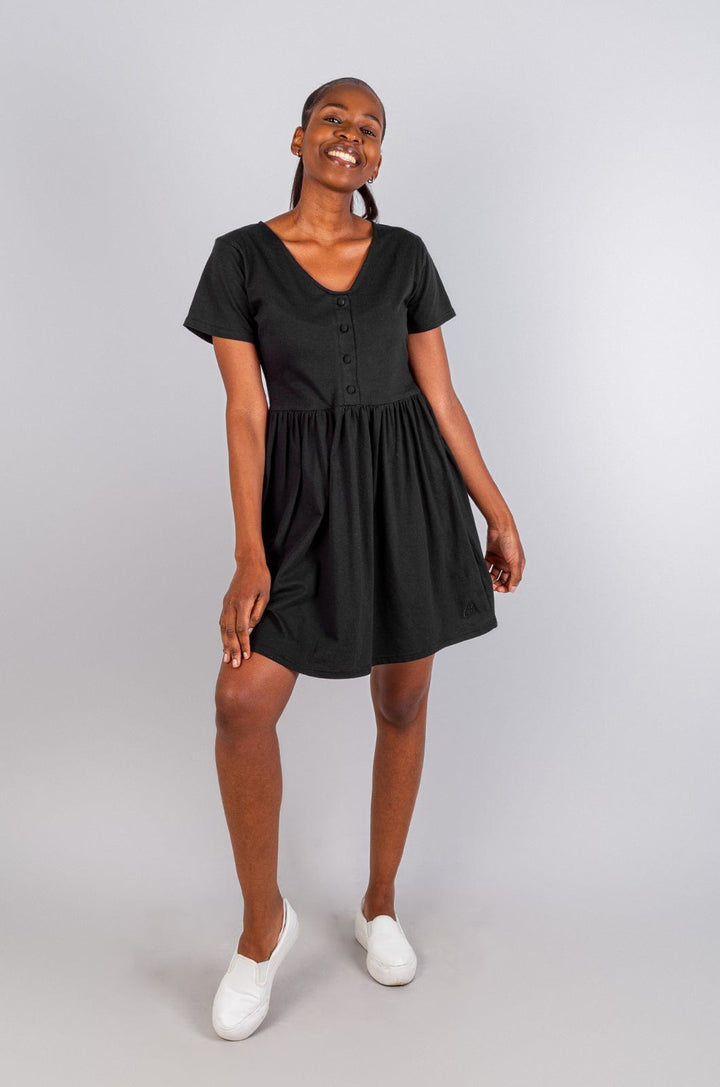 Popette - Ladies Dress Lizzard apparel Black / S