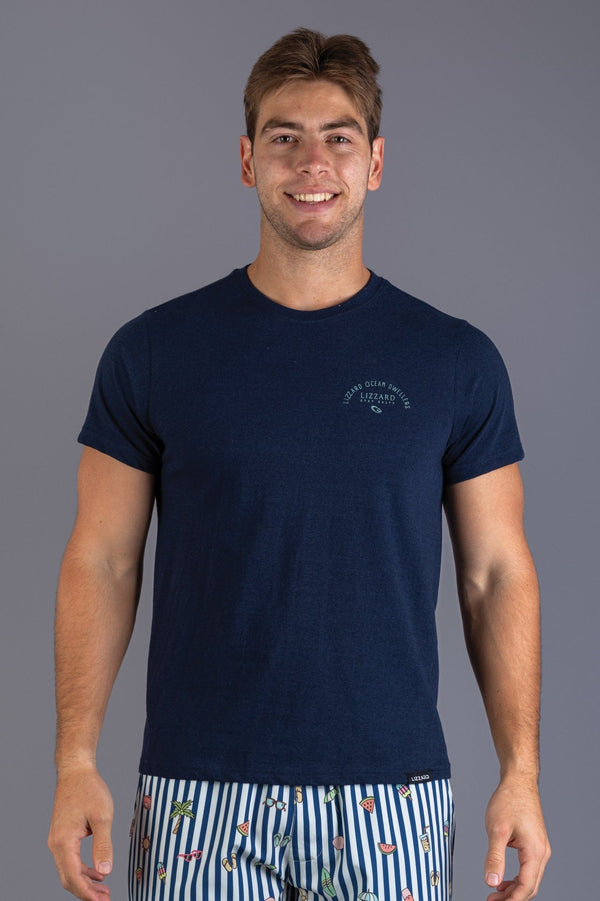 Princeton - Mens S/S Tee Lizzard apparel Navy / XS