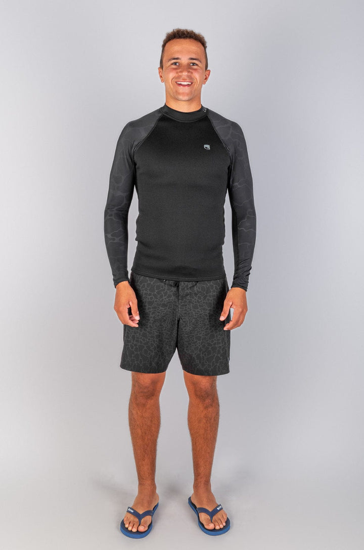 Radarr - Mens L/S Rashie Lizzard swimwear lycra Black / M
