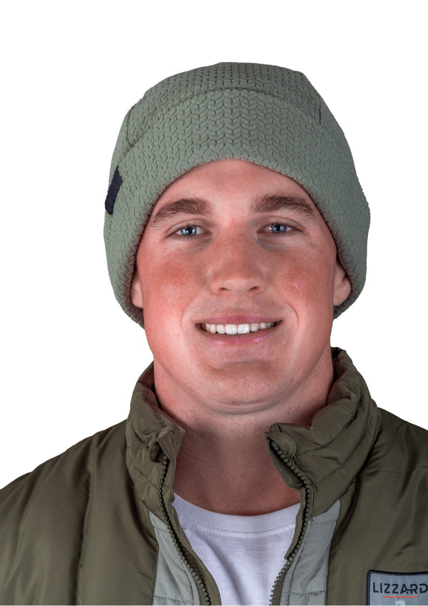 Rease- Mens Beanie Lizzard accessories Olive / One Size