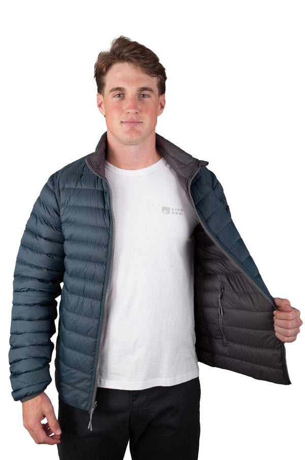 Regal - Mens Reversible Puffer Lizzard apparel Gunmetal Grey/Legion Blue / XS