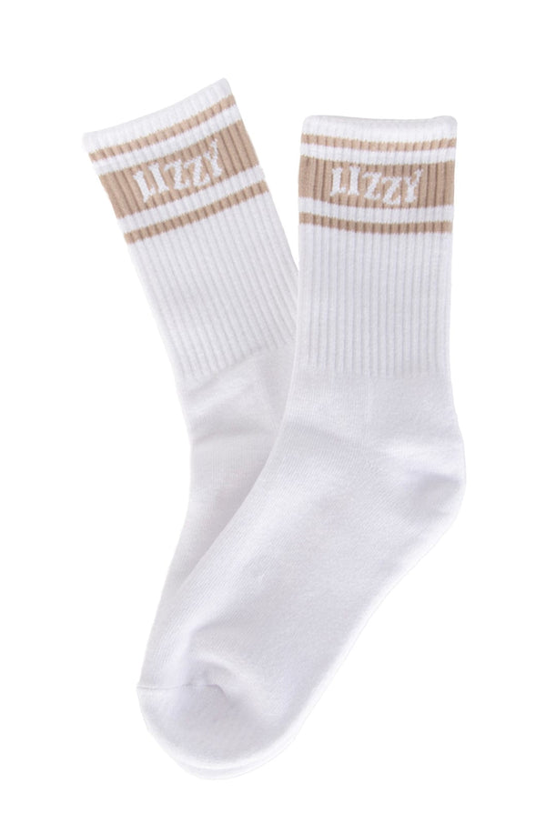 Robynn- Basic Crew Sock Lizzard accessories Stone / One Size