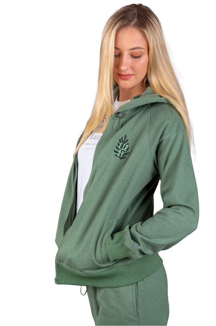 Sangria - Ladies Hooded Zip-Thru Lizzard apparel