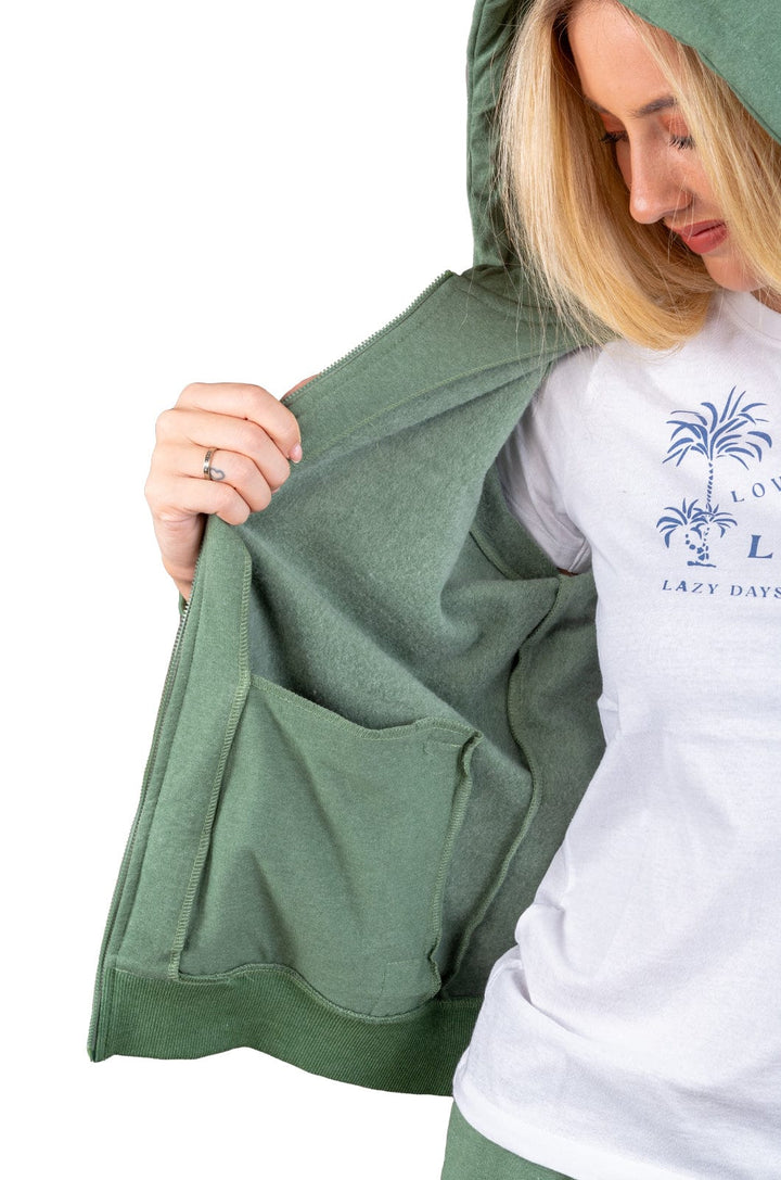 Sangria - Ladies Hooded Zip-Thru Lizzard apparel