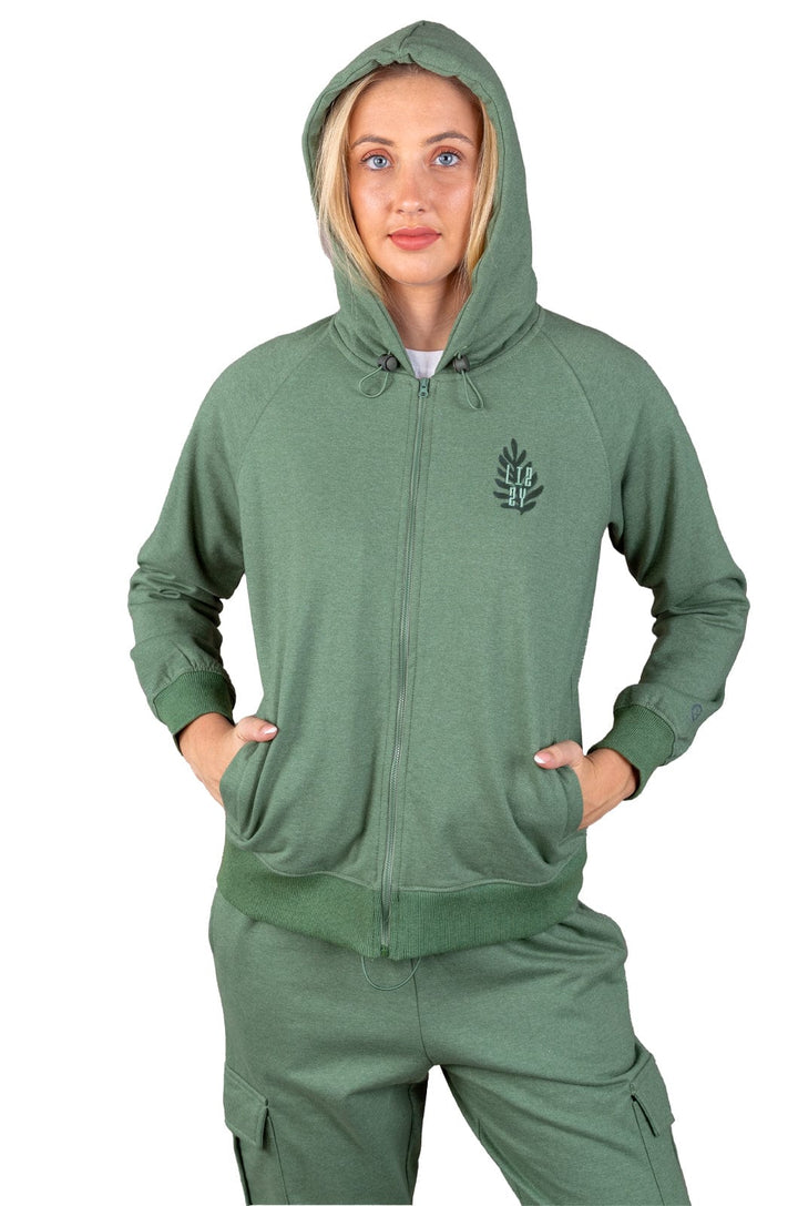 Sangria - Ladies Hooded Zip-Thru Lizzard apparel