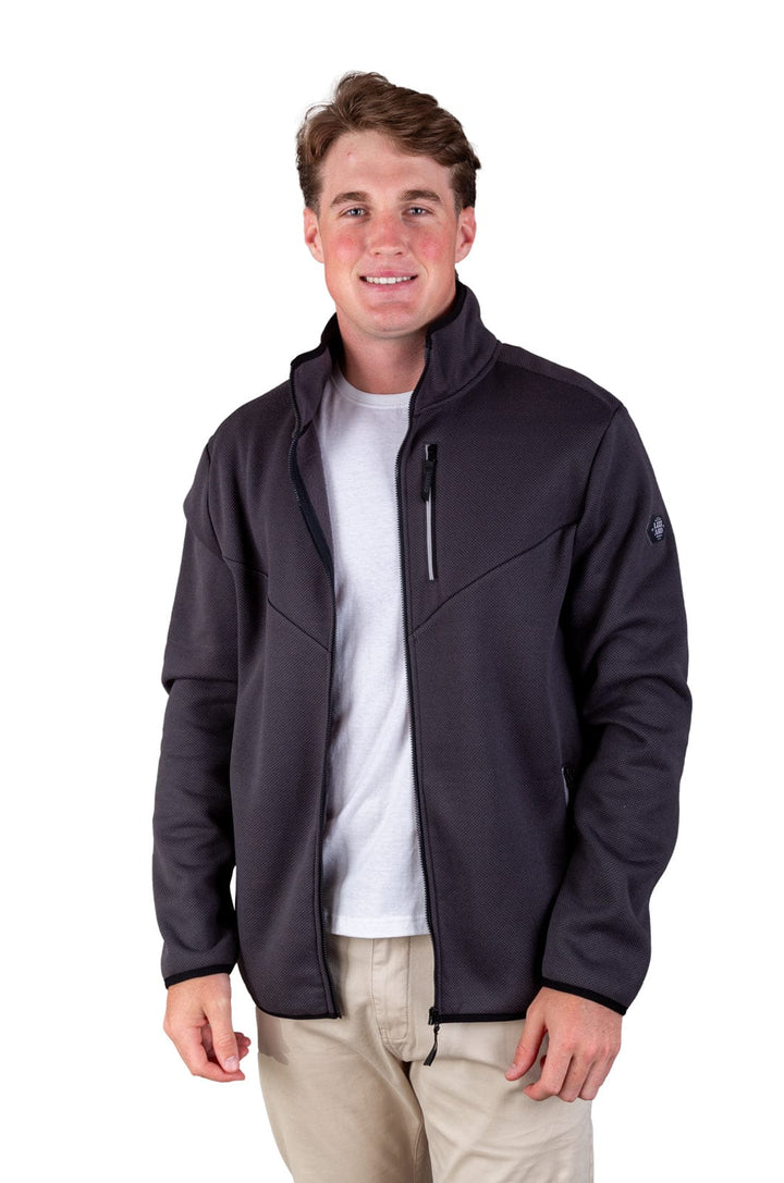 Sazerac- Mens Zip Thru Lizzard apparel Charcoal / S