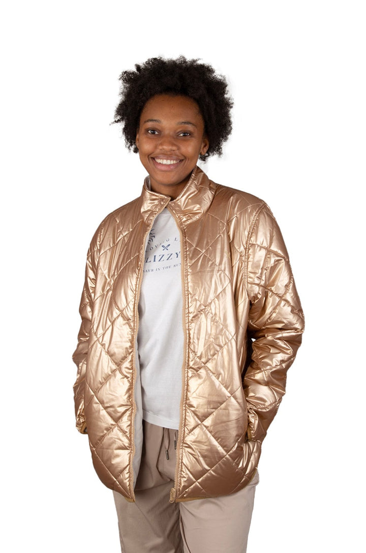 Sherrileah - Ladies Reversible Quilted Jacket Lizzard apparel