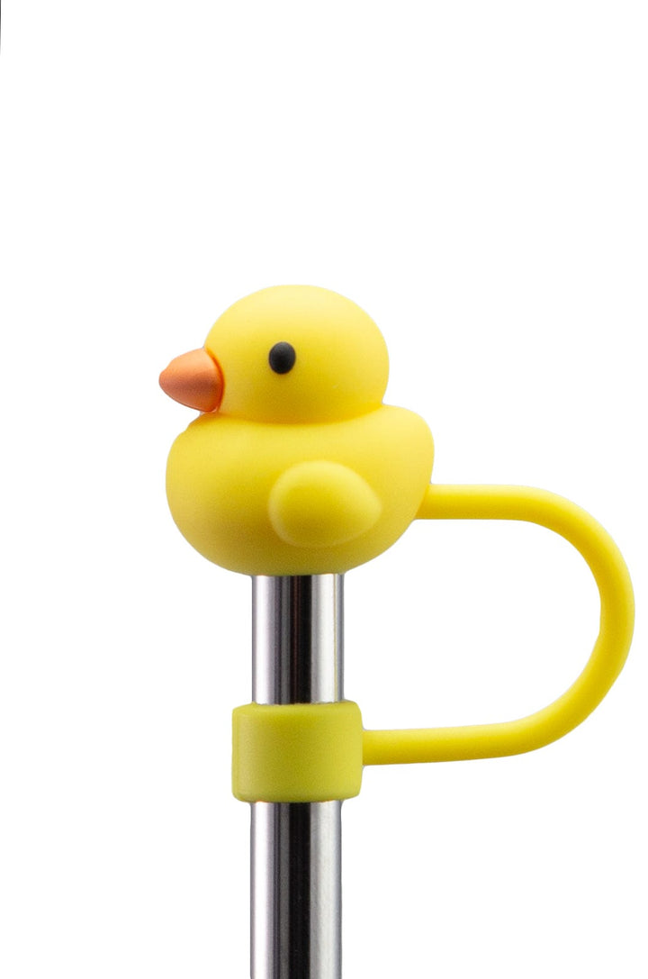 Silicone Straw Cover Lizzard flask Duck / One Size