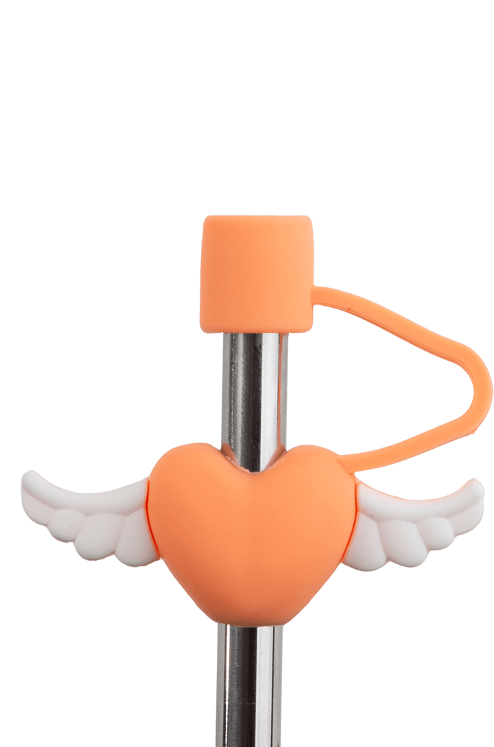 Silicone Straw Cover Lizzard flask Angel Wings / One Size