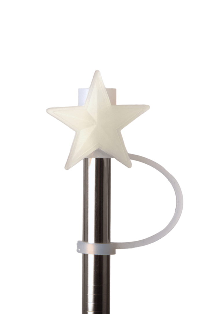 Silicone Straw Cover Lizzard flask Glow In The Dark-Star / One Size