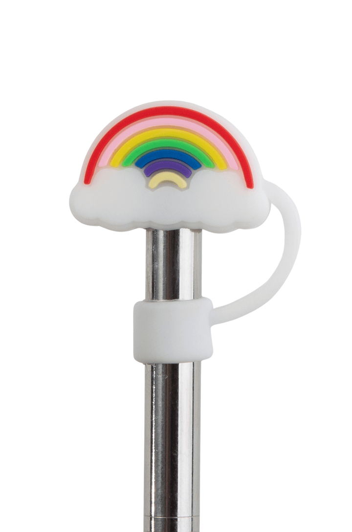 Silicone Straw Cover Lizzard flask Rainbow / One Size