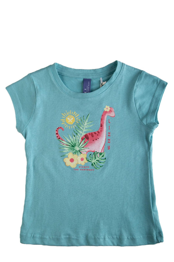 Spinelle - Tot Girls Tee Lizzard apparel Light Blue / 1/2