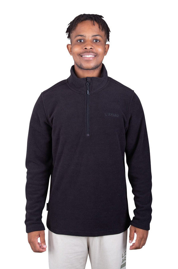 Strego- Mens 1/3 Zip Pullover Lizzard apparel Black / S