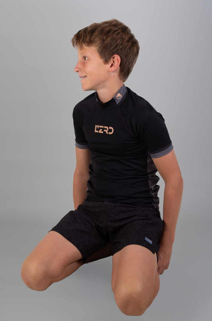 Surubi -  Teen Boys S/S Rashie Lizzard swimwear lycra