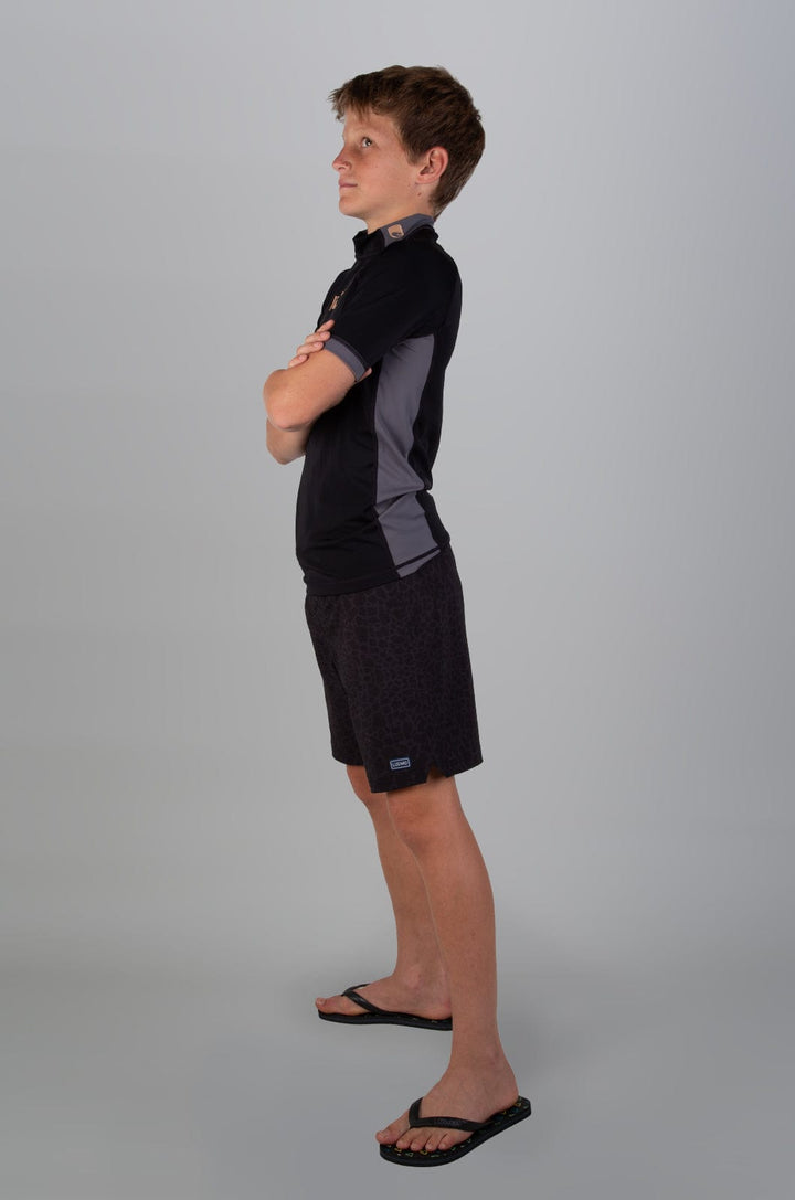 Surubi -  Teen Boys S/S Rashie Lizzard swimwear lycra