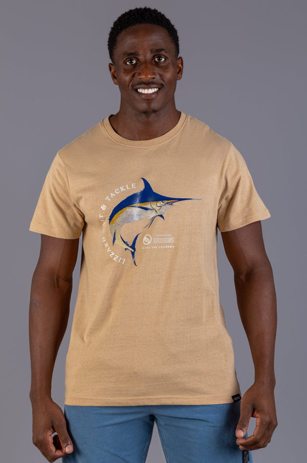 Theo - Mens S/S Tee Lizzard apparel Sand / XS