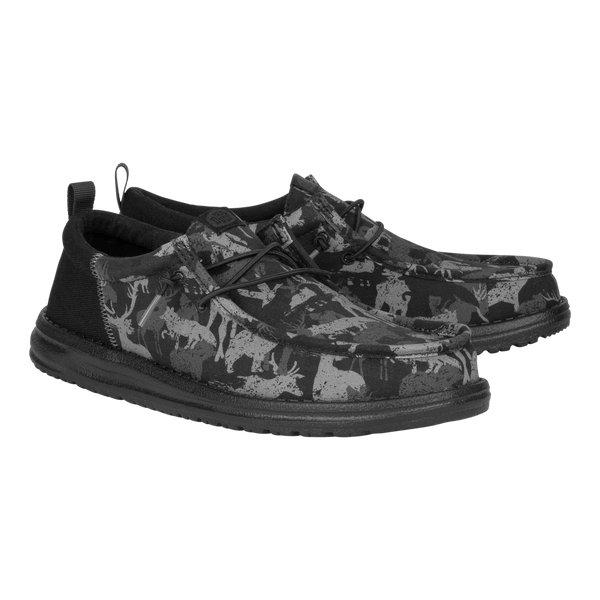 Wally Funk Hunt Camo Blk Hey Dude footwear