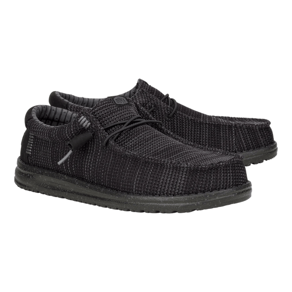 Wally Stretch Sox Blk/Blk Hey Dude footwear Black / UK8