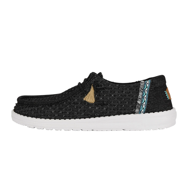 Wendy Perf Canvas Black Hey Dude footwear