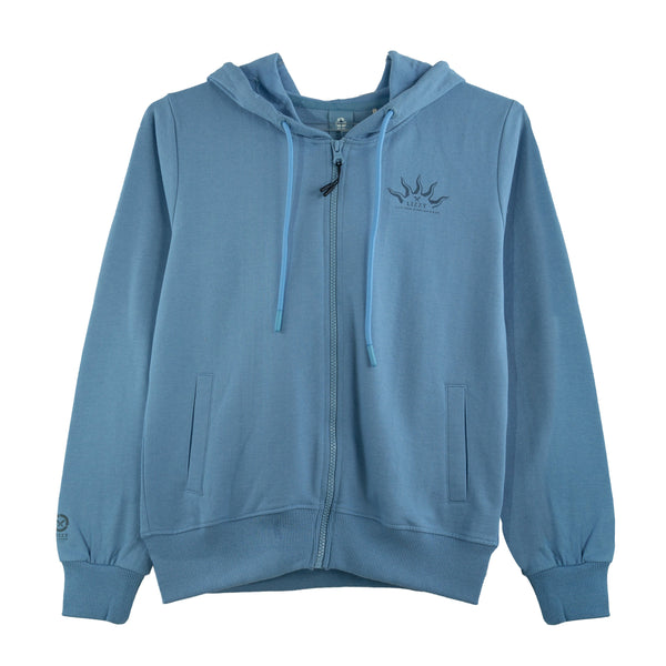 Zaera - Teen Girls Hooded Zip-Thru Lizzard apparel Ashley Blue / 6/7