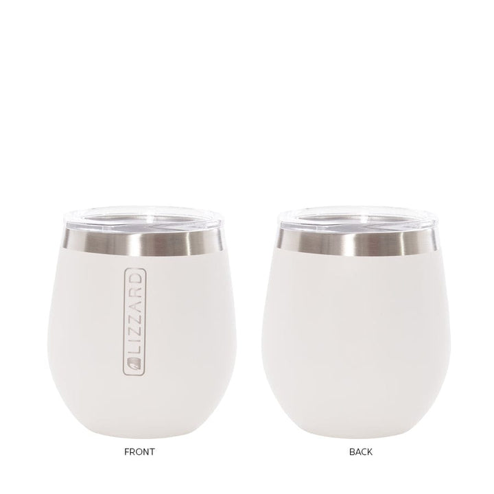 240ml White Tumbler front and back 