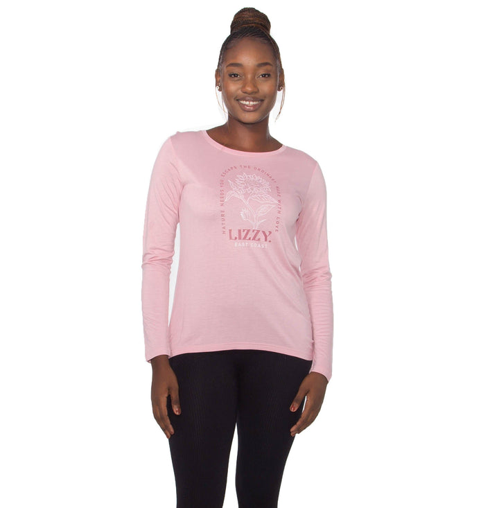 Allesia - Ladies L/S Tee Lizzard apparel Pink Nectar / XS