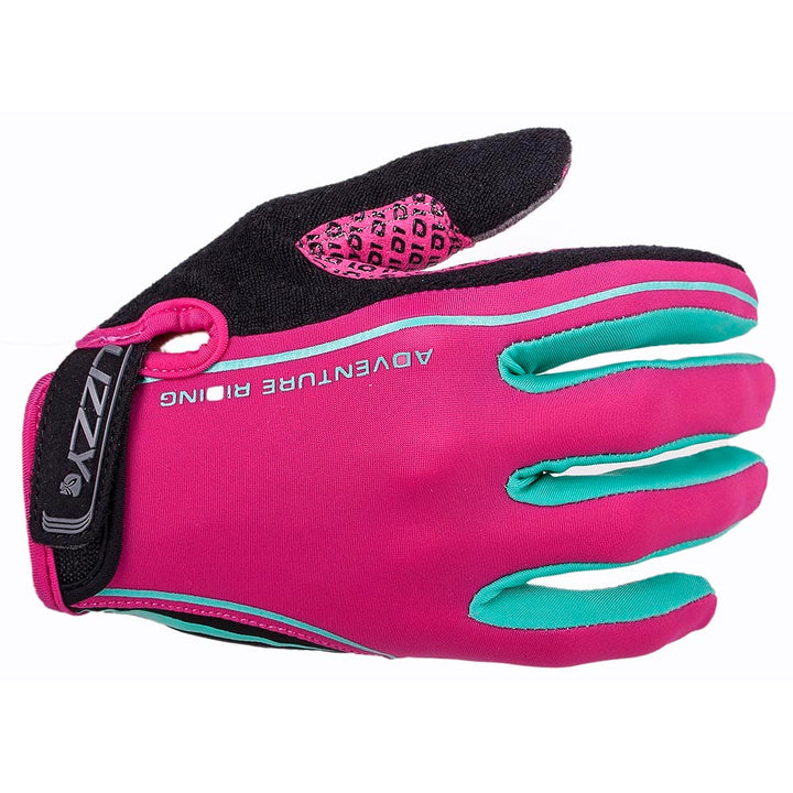 Apex - Ladies Long Gloves Lizzard Accessories Pink/Teal / S