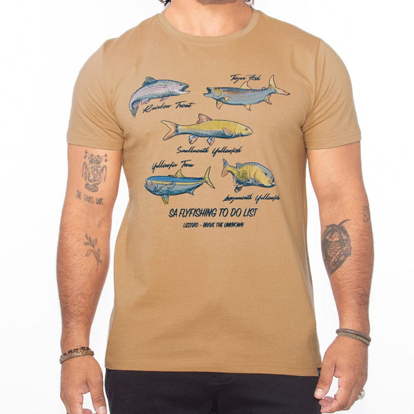 Besten- Mens S/S Tee Lizzard apparel Cinnamon / XS