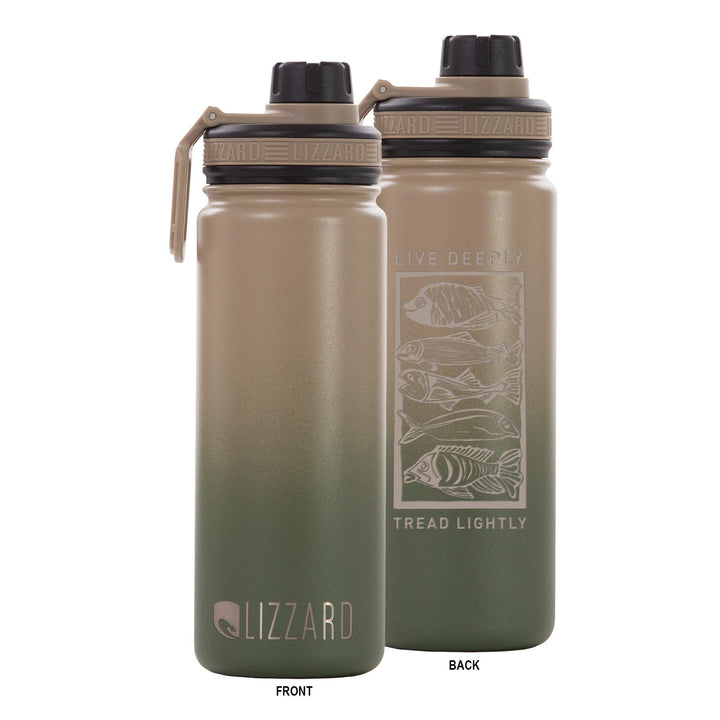 Breathe One Ocean Swim 530Ml Flask Lizzard flask Olive/Sand / One Size