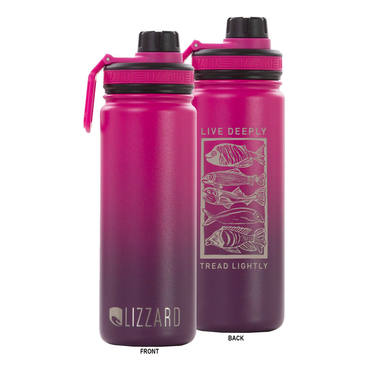 Breathe One Ocean Swim 530Ml Flask Lizzard flask Hot Pink/Eggplant / One Size