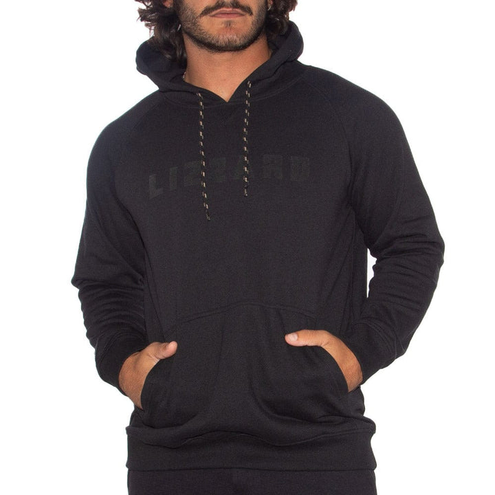 Caldecott - Mens Hooded Pullover Lizzard apparel Black / XL