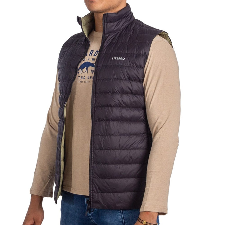 Dugmore - Mens Sleeveless  Reversible Puffer Lizzard apparel