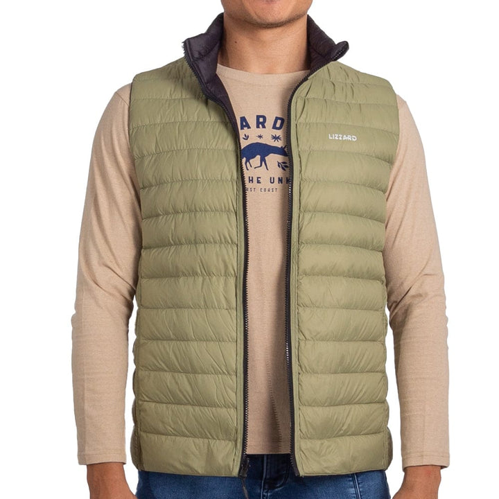 Dugmore - Mens Sleeveless  Reversible Puffer Lizzard apparel