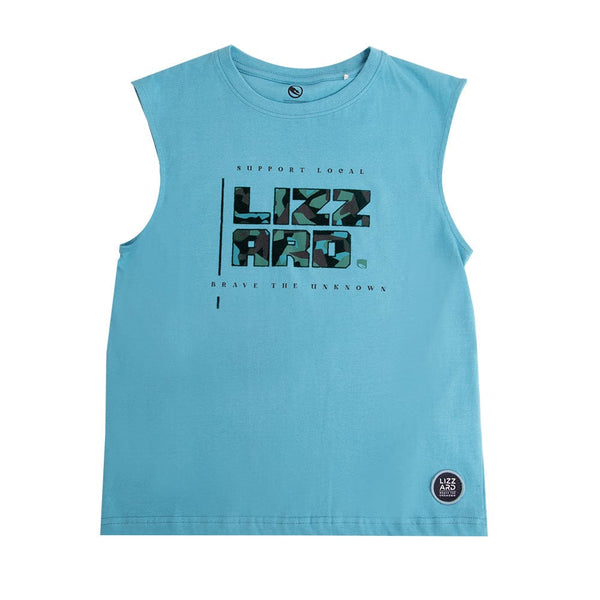 Griffin - Teen Boys Vest Lizzard apparel Dolphin Blue / 6/7