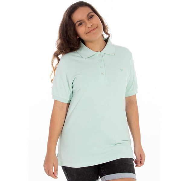 Halia - Ladies S/S Golfer Lizzard apparel Aqua Foam / XS