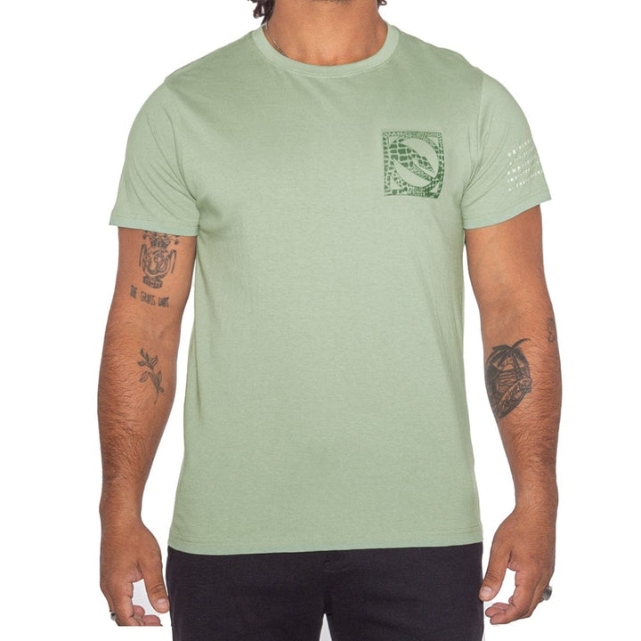 Hannelle- Mens S/S Tee Lizzard apparel Iceberg Green / XS